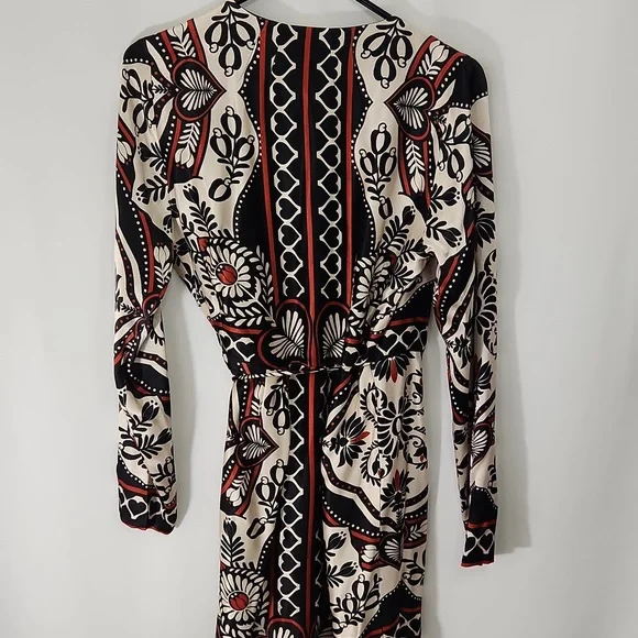 Farm Rio Passion Scarf Black Wrap Dress Size Small NWT - Picture 7 of 13